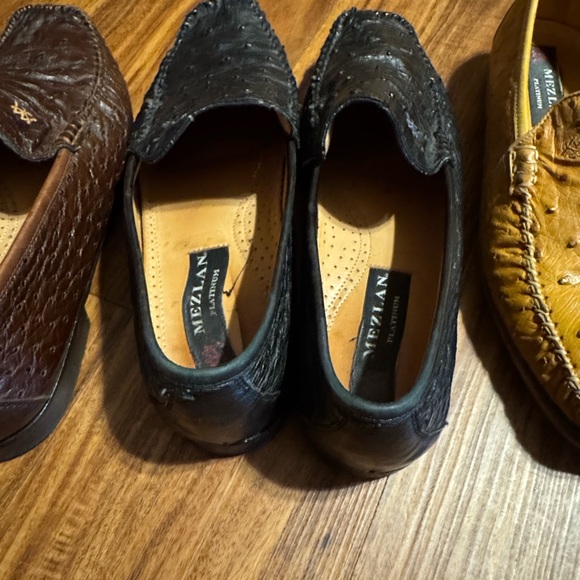 Mezlan Exotic Leather Loafers - Brown, Black, and Tan (3 pairs) Sz 8 main image 8